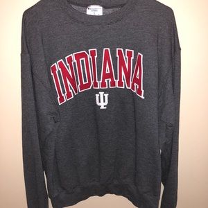 Indiana University gray pullover ~ size L